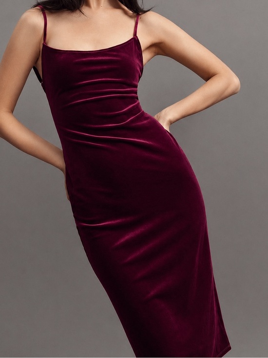 Reformation Dresses & Skirts - Reformation Merel Chianti Velvet Dress Stretch Size XL